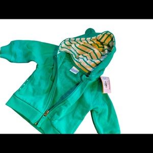 HANNA ANDERSSON BABY      SIZE 3-6MTHS NEW WITH TAGS.       ZIP FRONT HOODIE